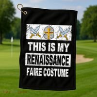 Retro Medieval Fest Renaissance Faire Costume Golf Towel thumb 1
