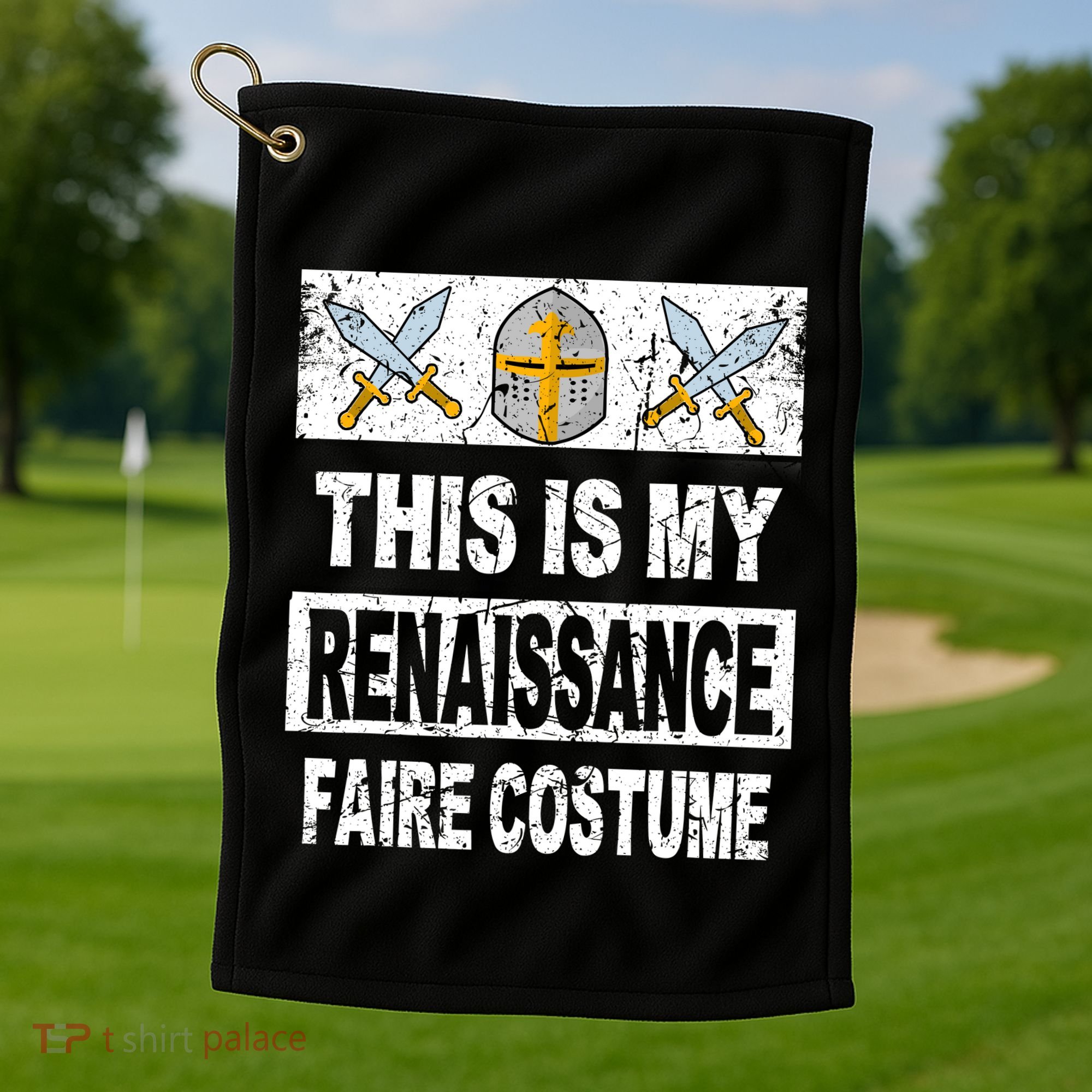Retro Medieval Fest Renaissance Faire Costume Golf Towel