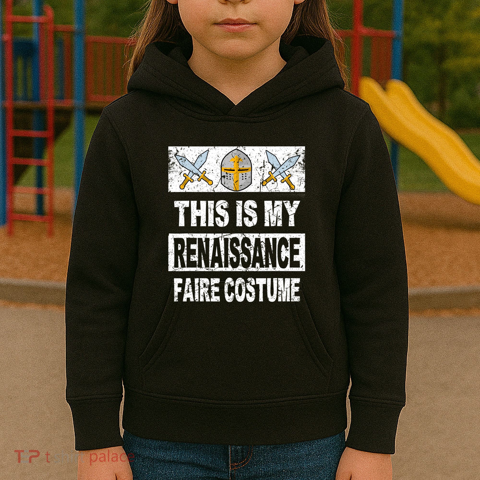 Retro Medieval Fest Renaissance Faire Costume Kids Hoodie