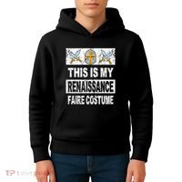 Retro Medieval Fest Renaissance Faire Costume Kids Hoodie thumb 4