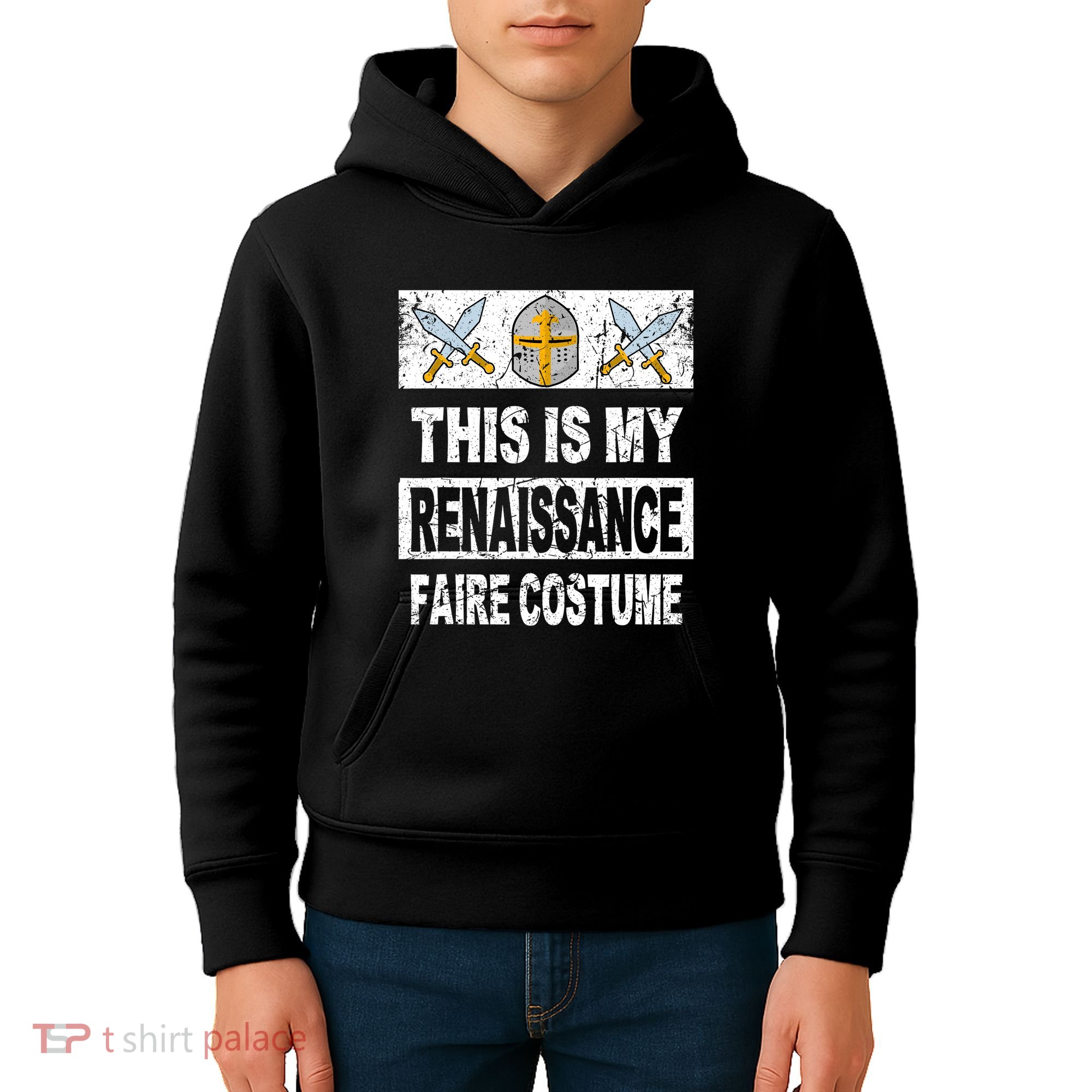 Retro Medieval Fest Renaissance Faire Costume Kids Hoodie