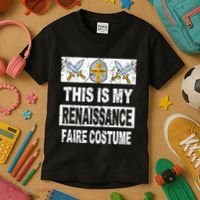 Retro Medieval Fest Renaissance Faire Costume Kids T-Shirt thumb 3