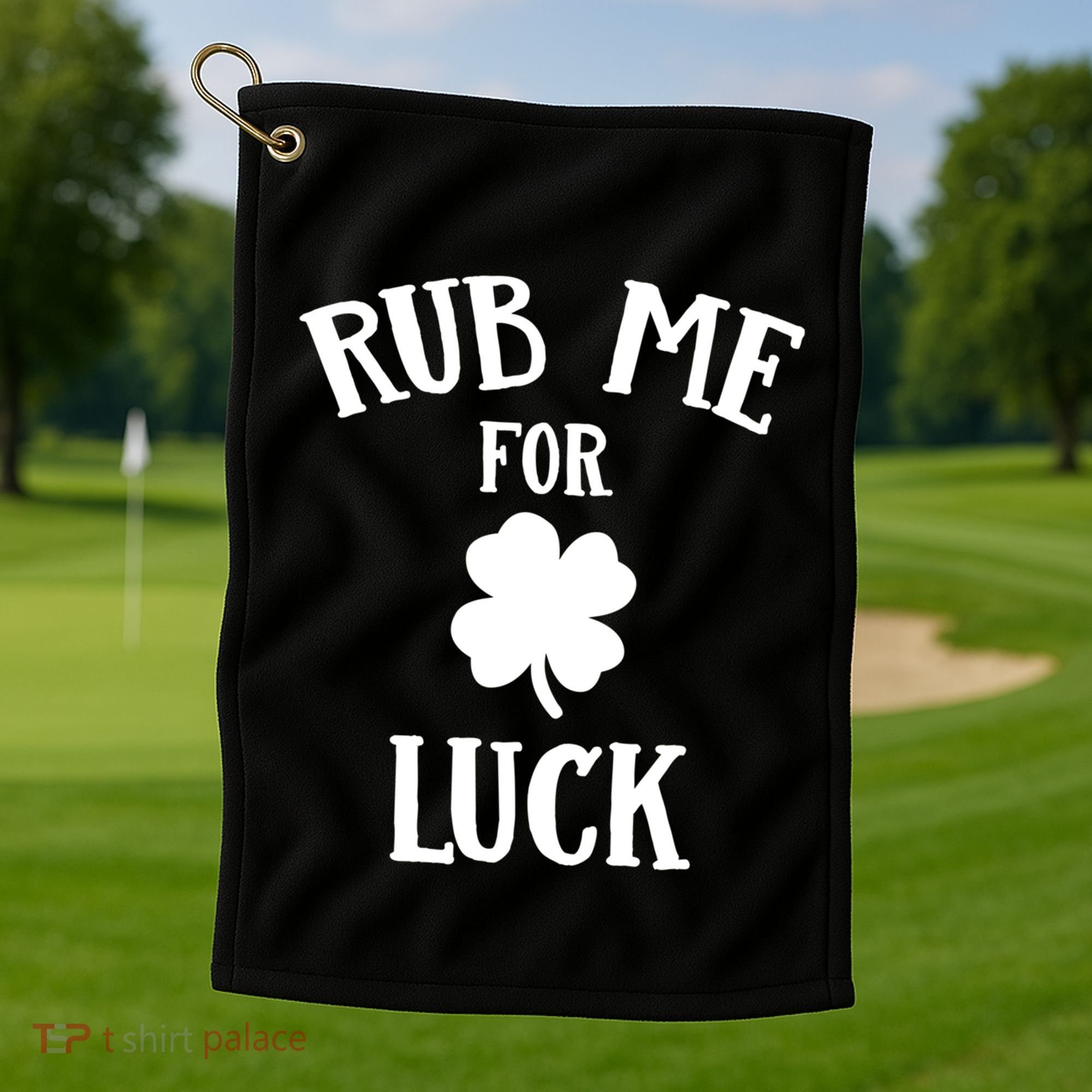 Rub Me For Luck Cool Gift Golf Towel