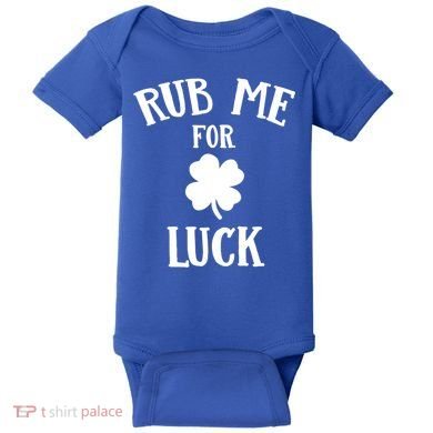 Rub Me For Luck Cool Gift Baby Bodysuit