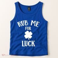 Rub Me For Luck Cool Gift Tank Top thumb 2
