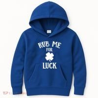 Rub Me For Luck Cool Gift Kids Hoodie thumb 0