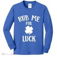 Rub Me For Luck Cool Gift Kids Long Sleeve Shirt thumb 0