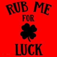 Rub Me For Luck Cool Gift Santa Hat thumb 1