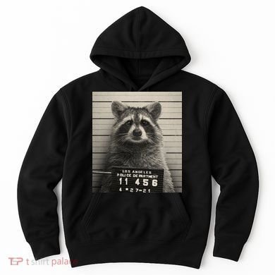 Raccoon Mugshot Funny Parody Hoodie