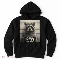 Raccoon Mugshot Funny Parody Hoodie thumb 0