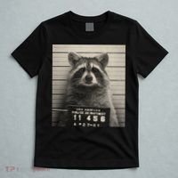 Raccoon Mugshot Funny Parody T-Shirt thumb 5