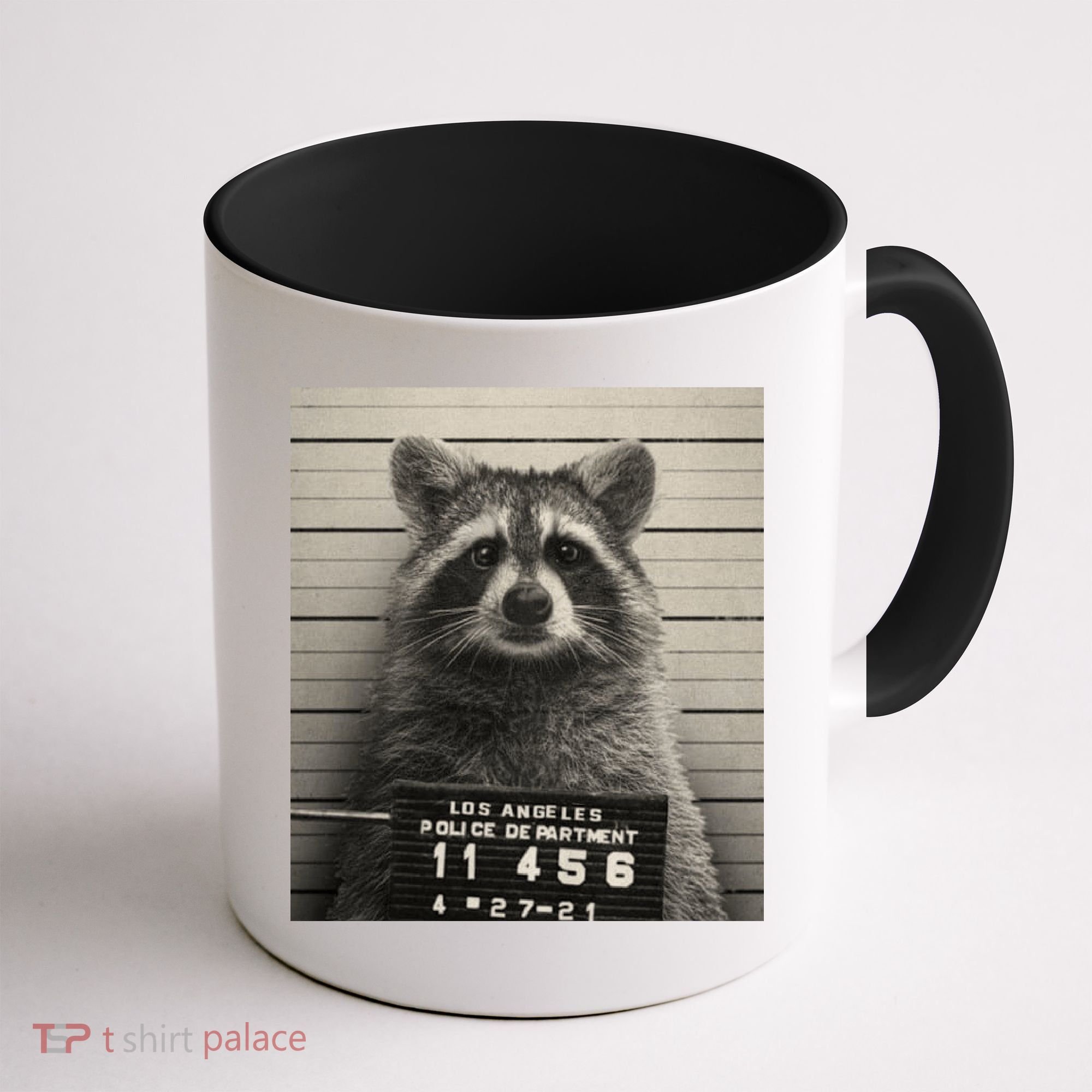 Raccoon Mugshot Funny Parody Coffee Mug