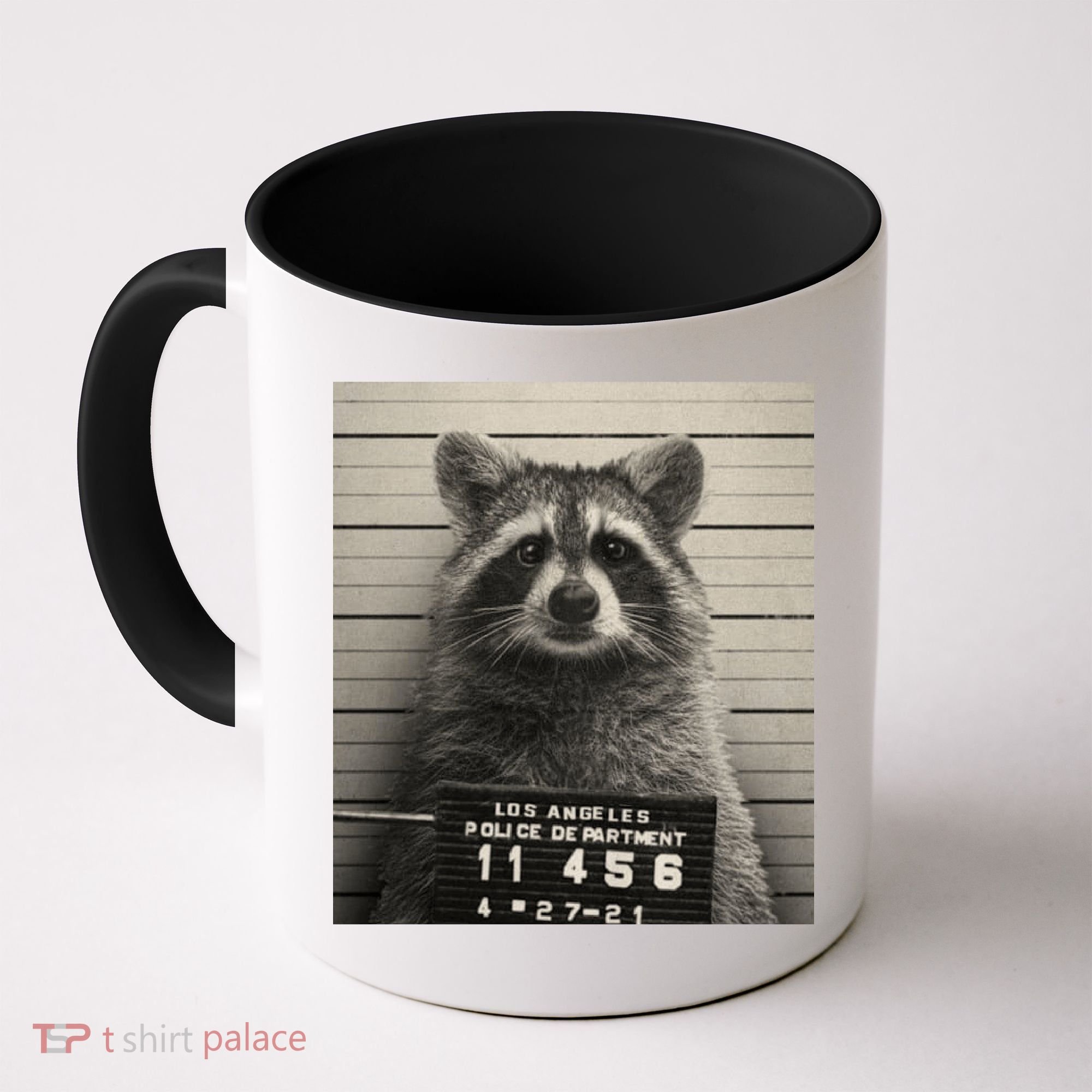Raccoon Mugshot Funny Parody Coffee Mug