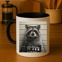 Raccoon Mugshot Funny Parody Coffee Mug thumb 4