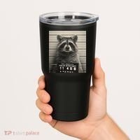 Raccoon Mugshot Funny Parody Tumbler thumb 2