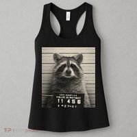 Raccoon Mugshot Funny Parody Women's Tank Top thumb 3
