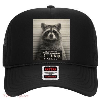 Raccoon Mugshot Funny Parody Hat