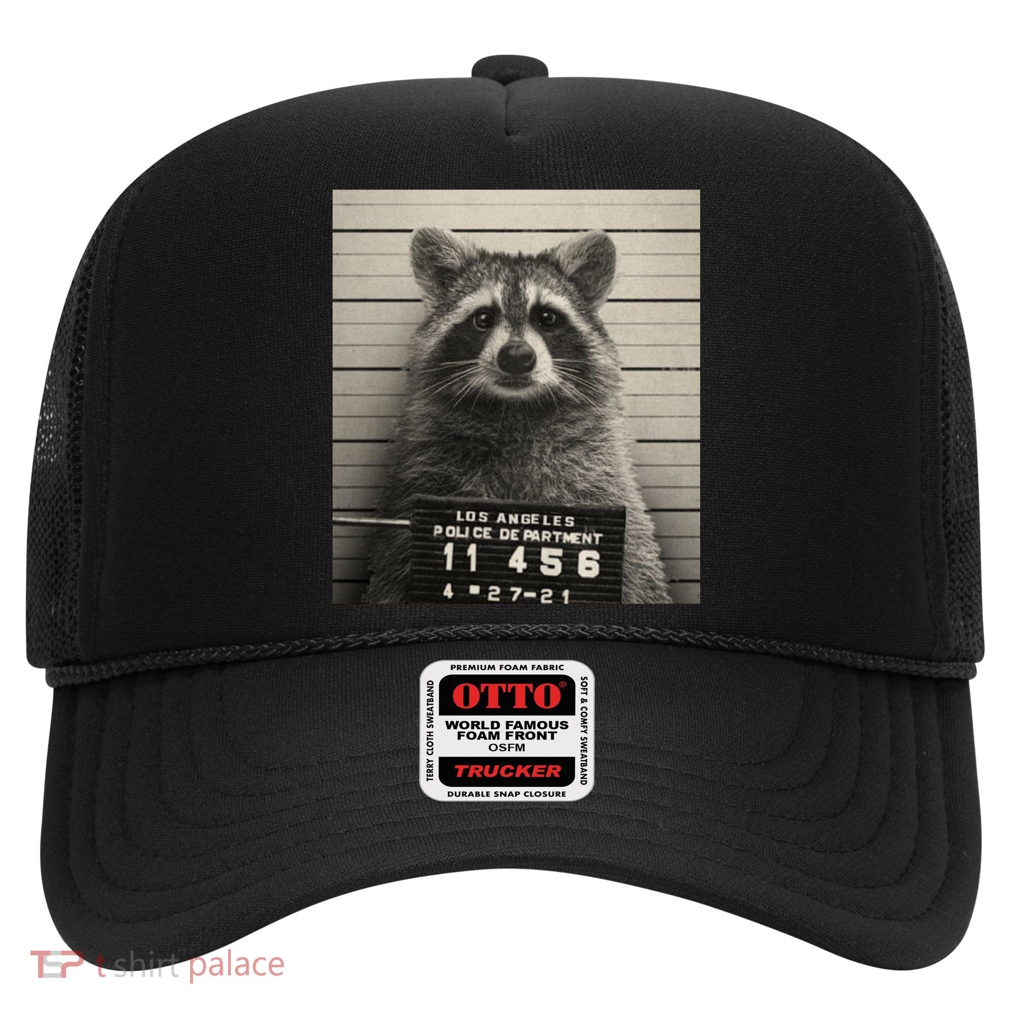 Raccoon Mugshot Funny Parody Hat