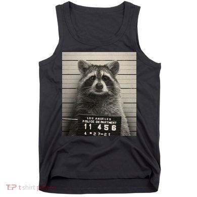 Raccoon Mugshot Funny Parody Tank Top