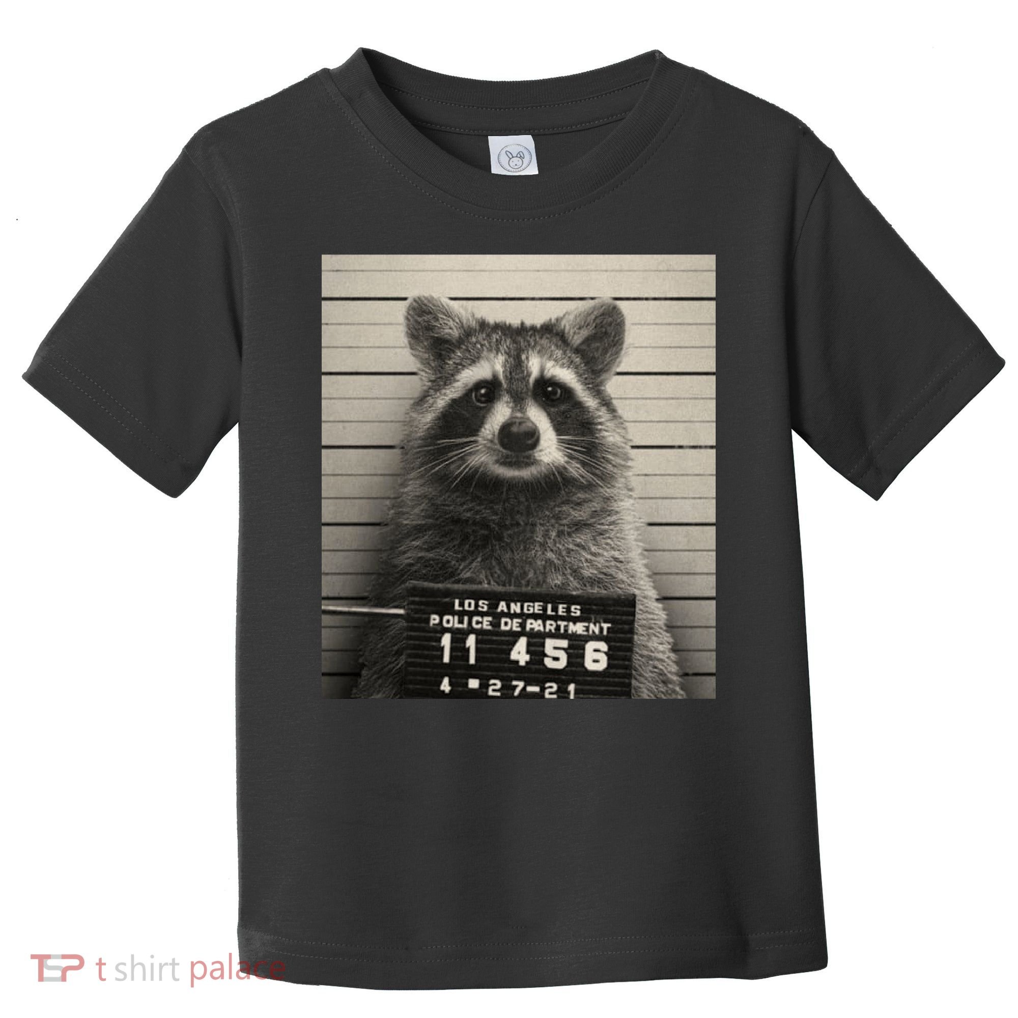 Raccoon Mugshot Funny Parody Toddler T-Shirt