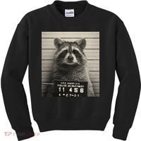 Raccoon Mugshot Funny Parody Kids Sweatshirt thumb 0