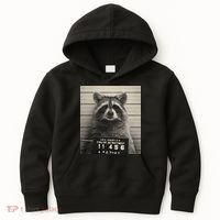 Raccoon Mugshot Funny Parody Kids Hoodie thumb 0