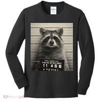 Raccoon Mugshot Funny Parody Kids Long Sleeve Shirt thumb 0