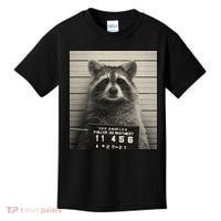 Raccoon Mugshot Funny Parody Kids T-Shirt thumb 0