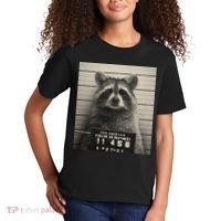 Raccoon Mugshot Funny Parody Kids T-Shirt thumb 2