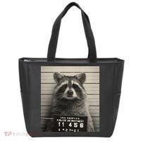 Raccoon Mugshot Funny Parody Tote Bag thumb 0