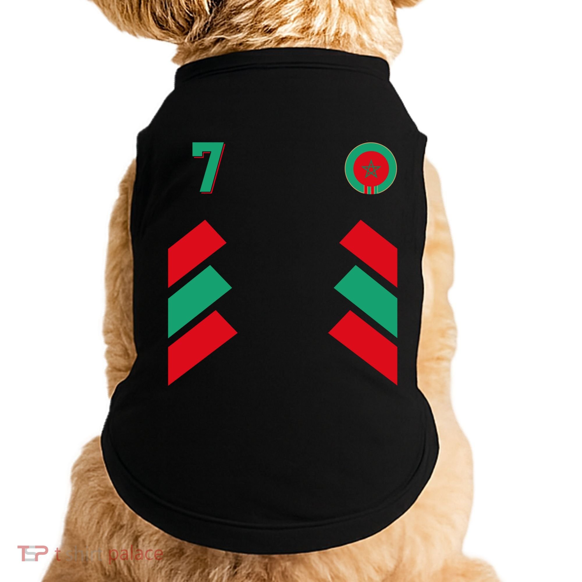 Retro7 Moroccan Football Morocco Soccer Morocco Flag Gift Doggie Tank