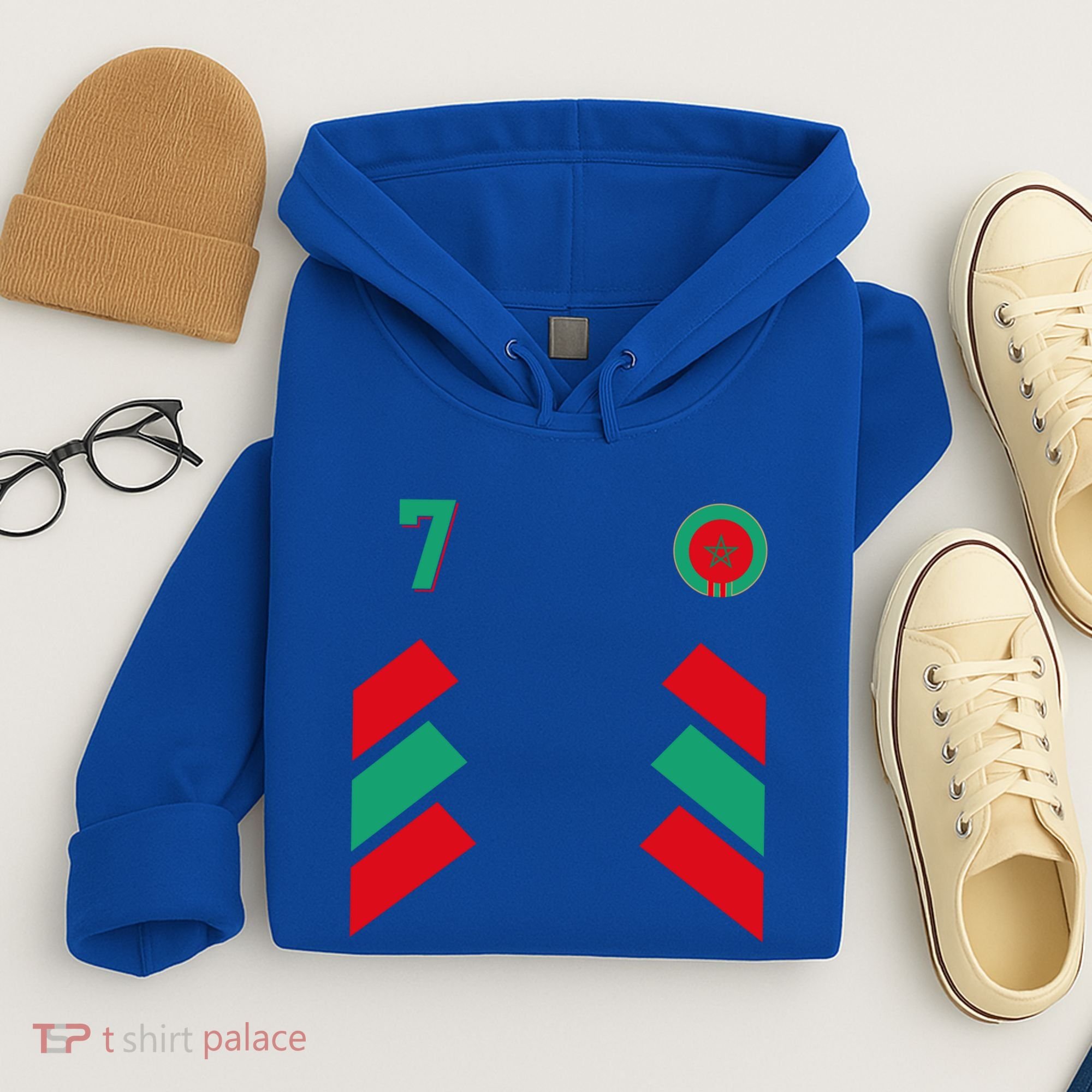 Retro7 Moroccan Football Morocco Soccer Morocco Flag Gift Hoodie