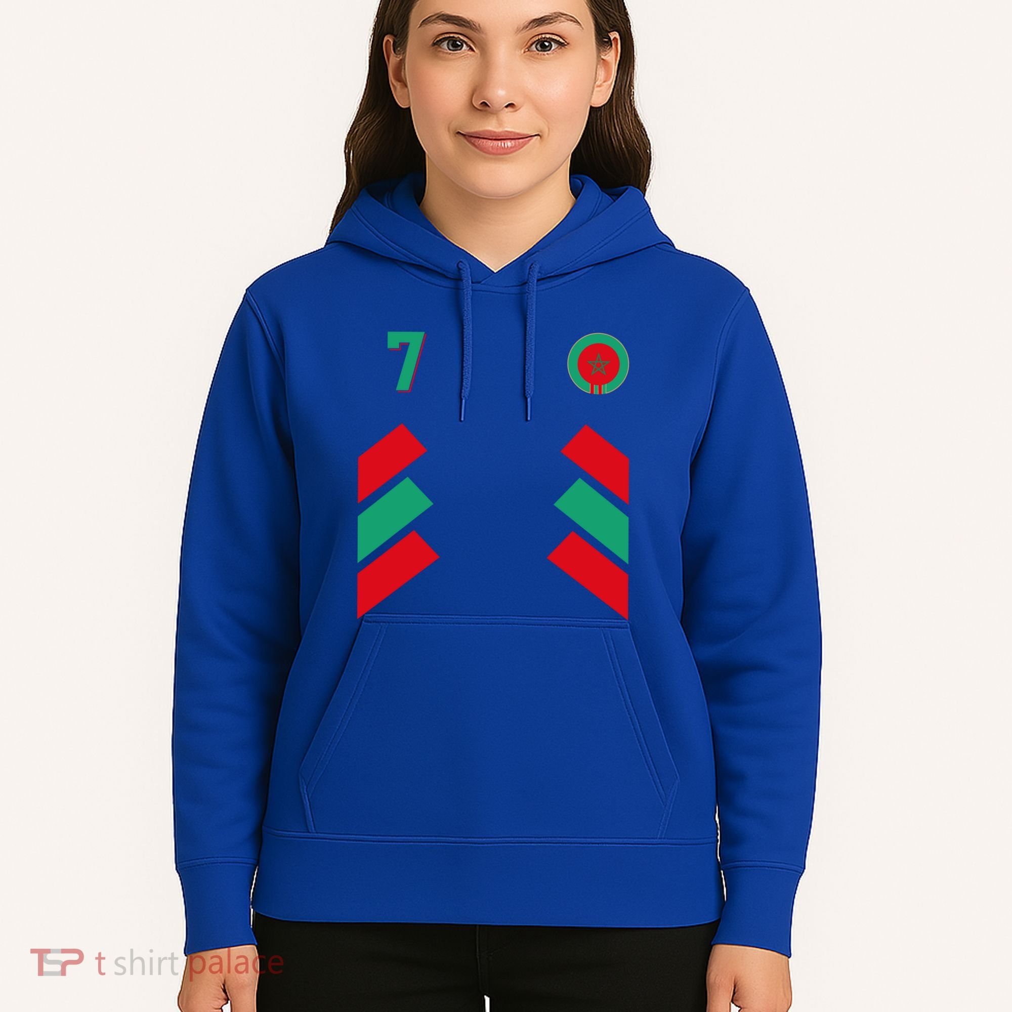 Retro7 Moroccan Football Morocco Soccer Morocco Flag Gift Hoodie