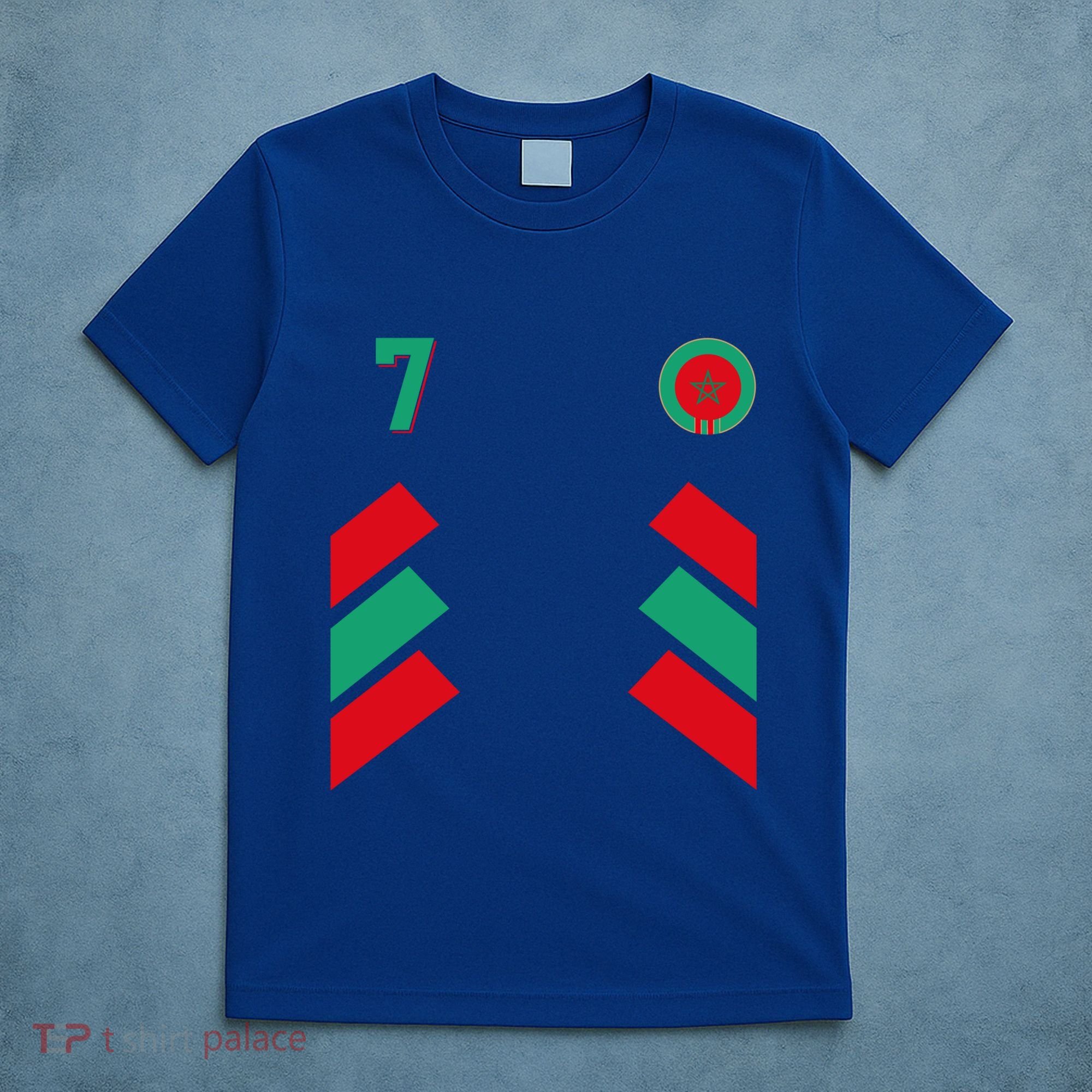Retro7 Moroccan Football Morocco Soccer Morocco Flag Gift T-Shirt