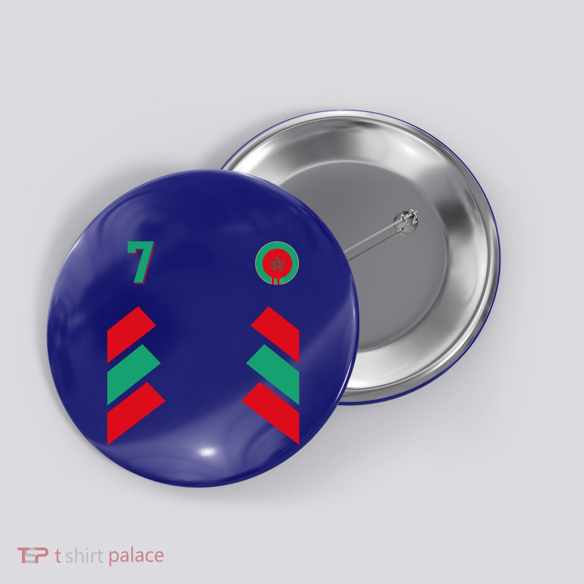 Retro7 Moroccan Football Morocco Soccer Morocco Flag Gift Button