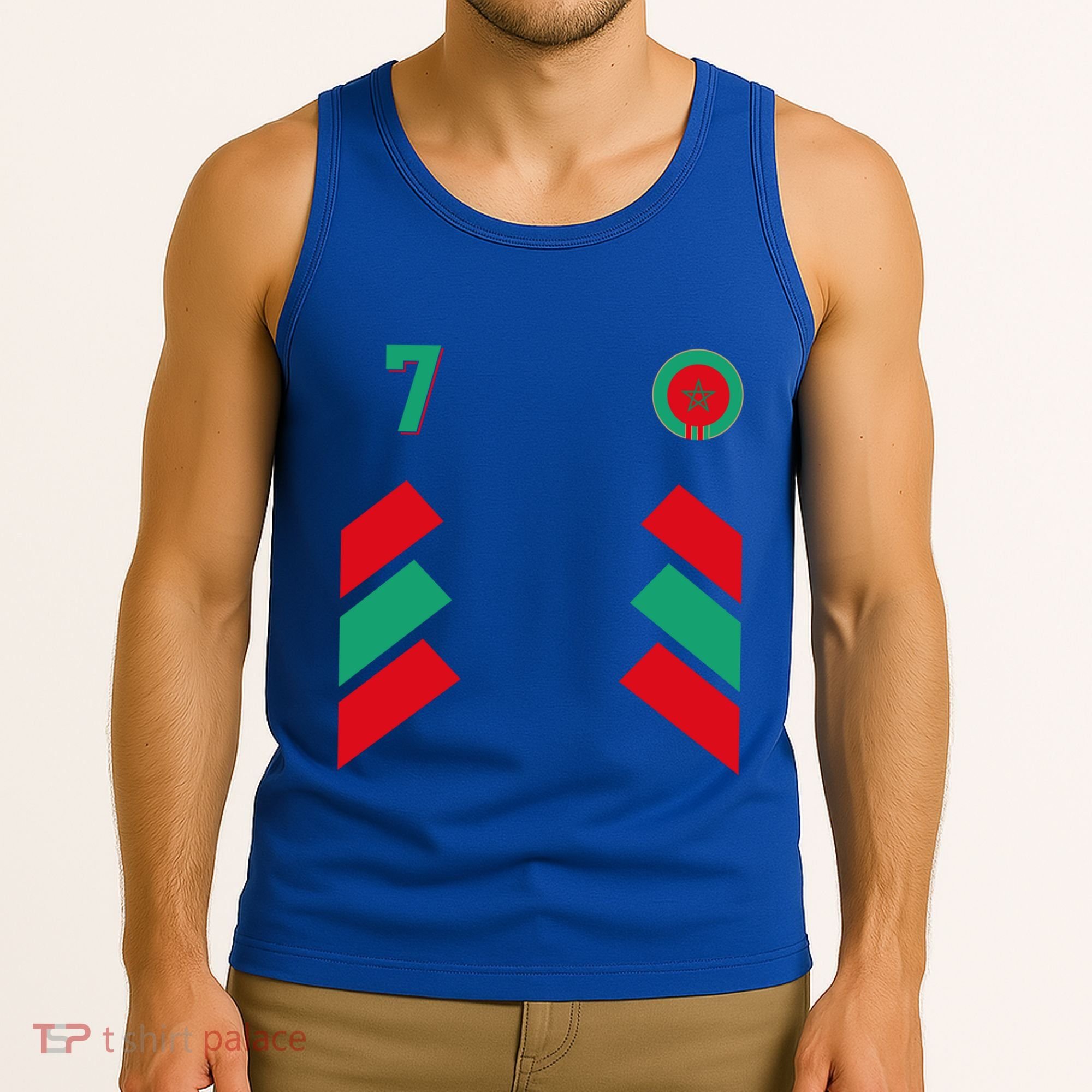 Retro7 Moroccan Football Morocco Soccer Morocco Flag Gift Tank Top