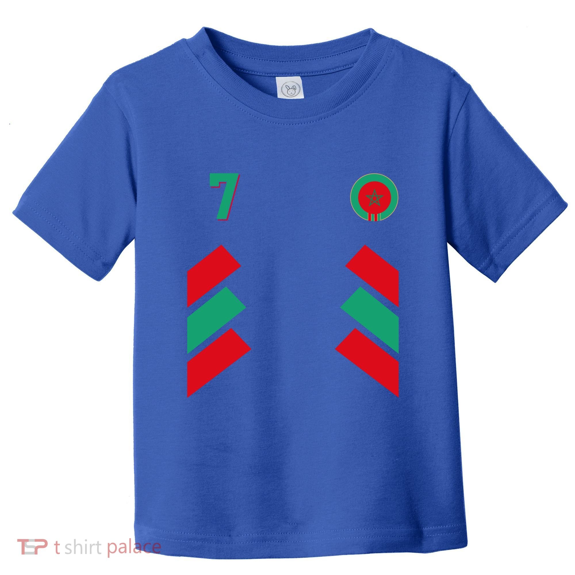 Retro7 Moroccan Football Morocco Soccer Morocco Flag Gift Toddler T-Shirt