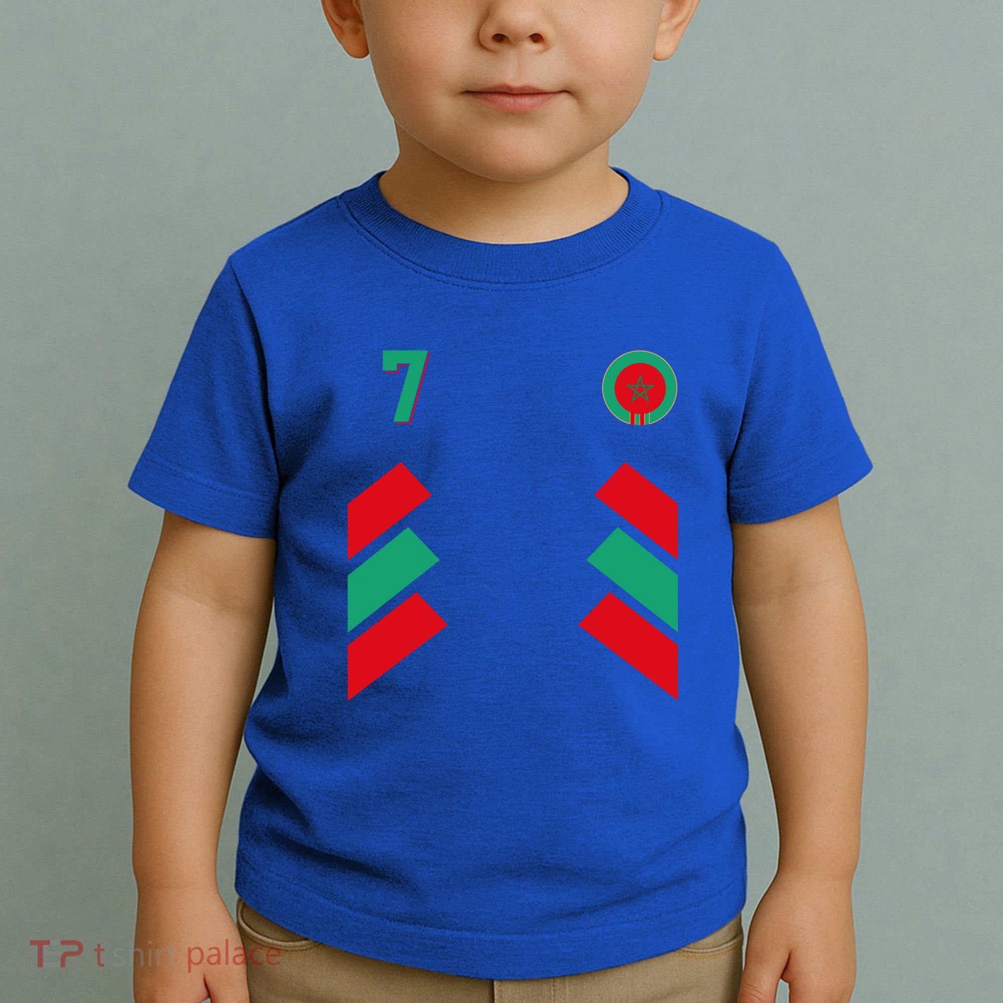 Retro7 Moroccan Football Morocco Soccer Morocco Flag Gift Toddler T-Shirt