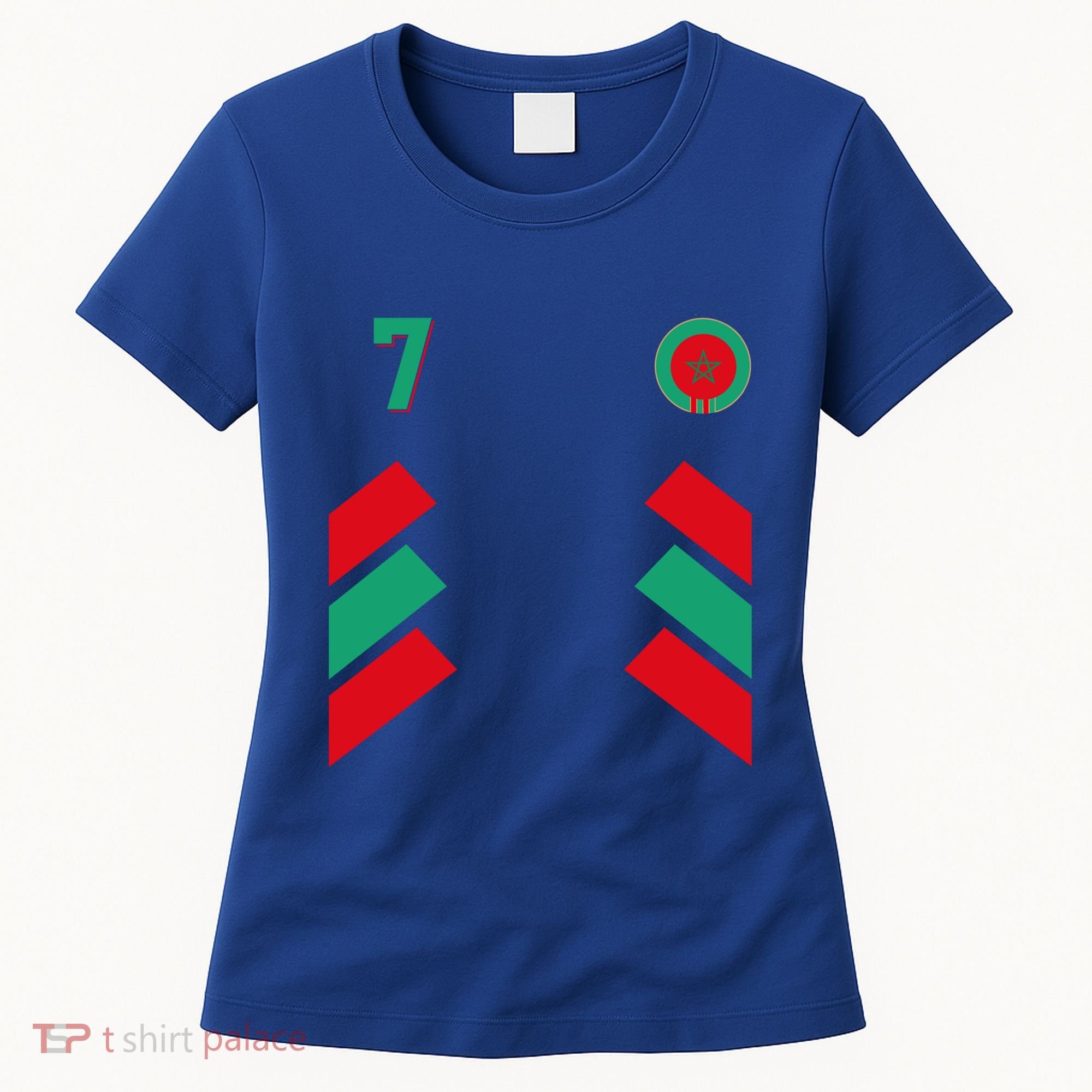 Retro7 Moroccan Football Morocco Soccer Morocco Flag Gift Women's T-Shirt