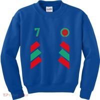 Retro7 Moroccan Football Morocco Soccer Morocco Flag Gift Kids Sweatshirt thumb 0