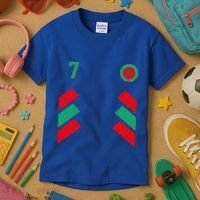 Retro7 Moroccan Football Morocco Soccer Morocco Flag Gift Kids T-Shirt thumb 3