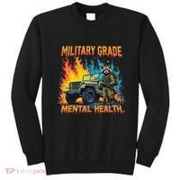 Retro Military Grade Mental Health Warrior Military Veterans Sweatshirt thumb 0