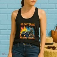 Retro Military Grade Mental Health Warrior Military Veterans Women's Tank Top thumb 2