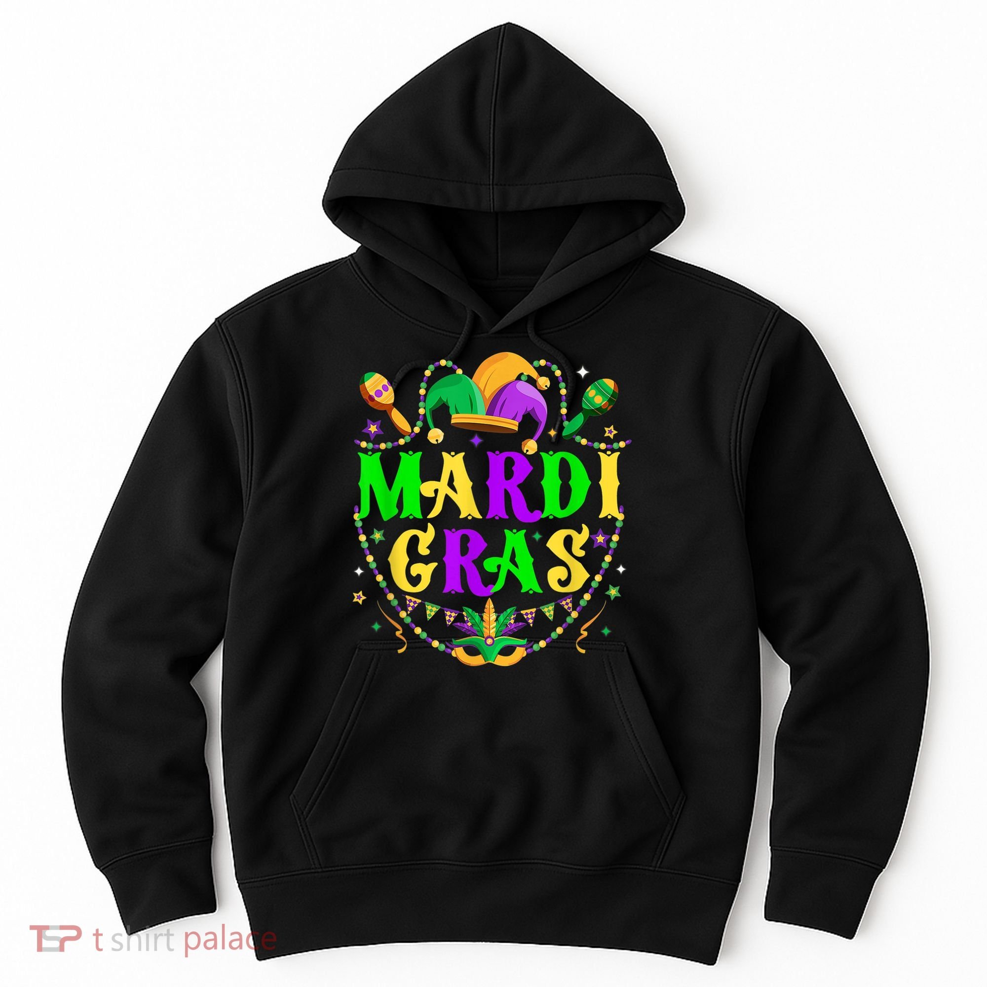 Retro Mardi Gras Party Hat Clothes For m.e.ns K.i.d.s Hoodie