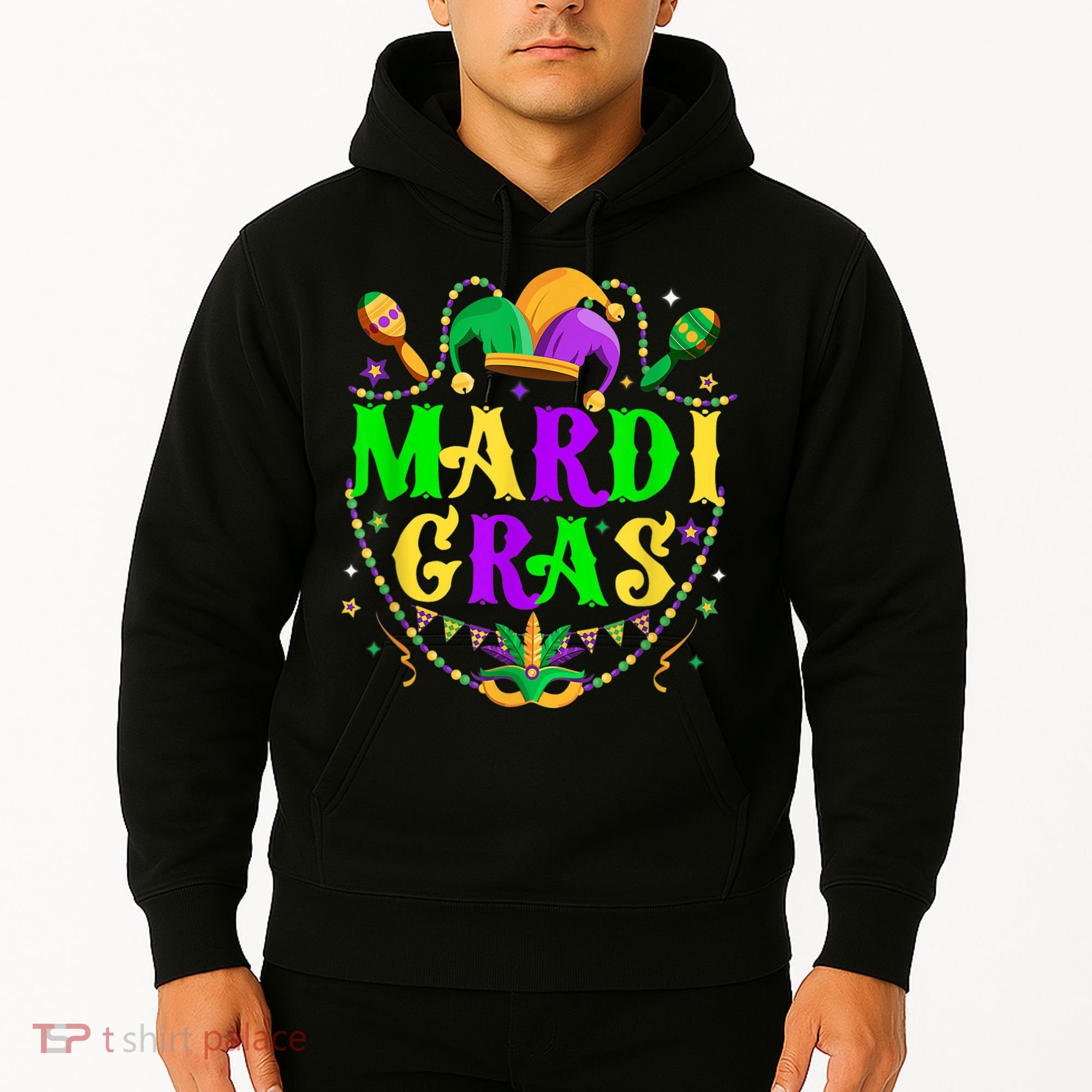 Retro Mardi Gras Party Hat Clothes For m.e.ns K.i.d.s Hoodie