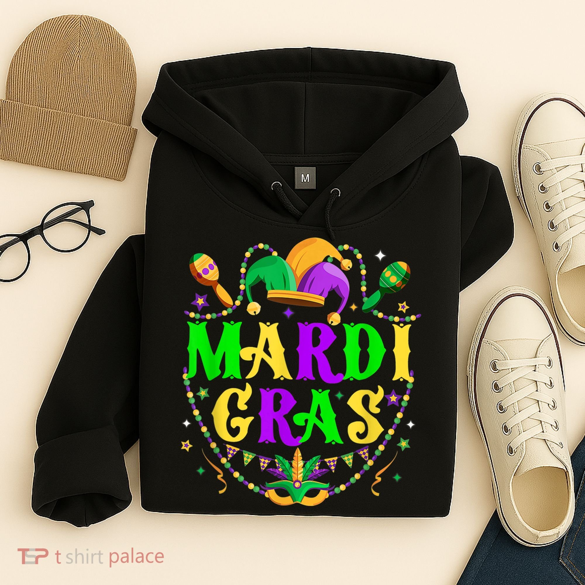 Retro Mardi Gras Party Hat Clothes For m.e.ns K.i.d.s Hoodie