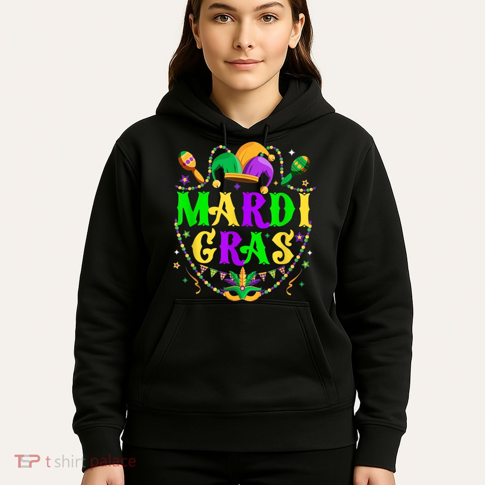Retro Mardi Gras Party Hat Clothes For m.e.ns K.i.d.s Hoodie