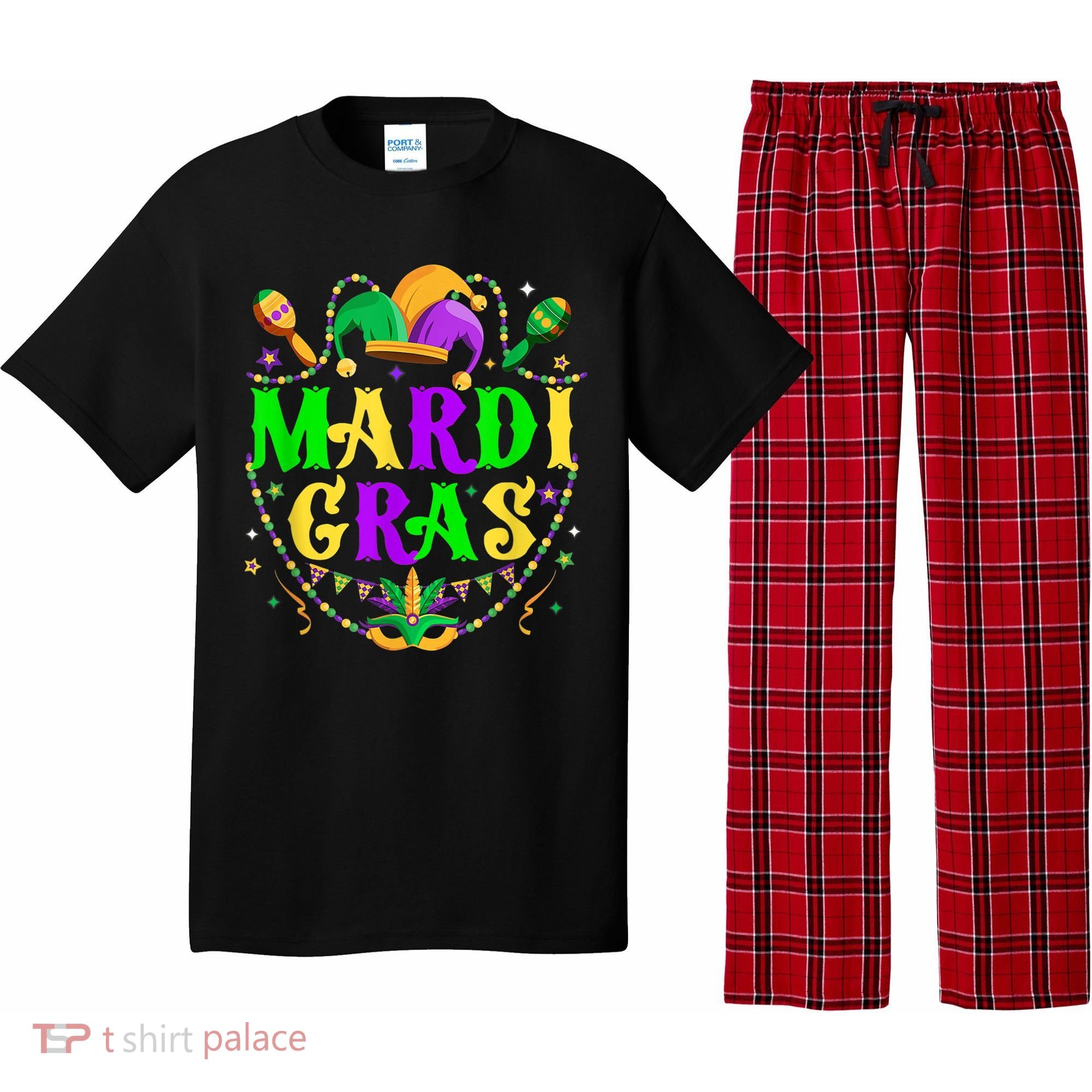Retro Mardi Gras Party Hat Clothes For m.e.ns K.i.d.s Pajama Set