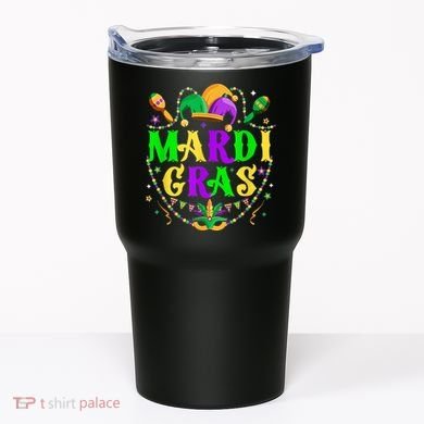 Retro Mardi Gras Party Hat Clothes For m.e.ns K.i.d.s Tumbler