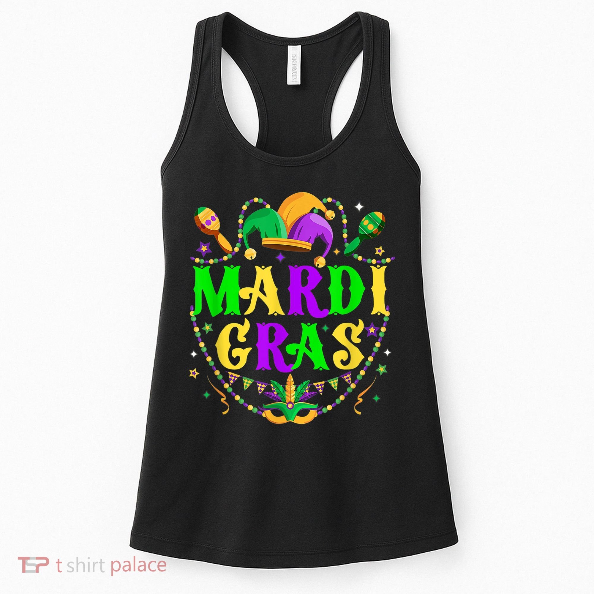Retro Mardi Gras Party Hat Clothes For m.e.ns K.i.d.s Women's Tank Top